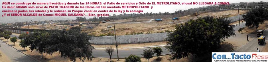 Foto en la que muestra desde la Avenida Los incas el parque Sinchi Roca y las excavaciones para la construccion del patio y terminal de buses ademas de un grifo